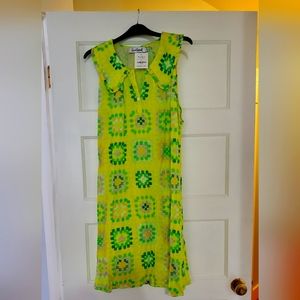 Fred Segal Rachel Antonoff Tanya Collared Dress Granny Squares NWT XL